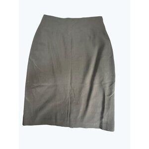 MaxMara Womens Wool Blend Pencil Skirt Size 10 Taupe Made in Italy Career Office